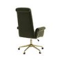Khaki Velvet High Back Office Chair - Effie 