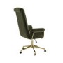 Khaki Velvet High Back Office Chair - Effie 