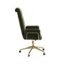 Khaki Velvet High Back Office Chair - Effie 