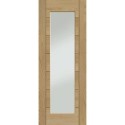 EGOPAL1L27 Internal Oak Fully-Glazed Door with Clear Glass - Unfinished - 1981 x 686 x 35mm - Palermo Essential - XL Joinery