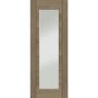Palermo Essential 1 Light Internal Oak Door with Clear Glass - 1981 x 762 x 35 mm, Unfinished