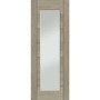 Palermo Essential 1 Light Internal Oak Door with Clear Glass - 2040 x 826 x 40 mm, Unfinished