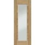 Palermo Essential 1 Light Internal Oak Door with Clear Glass - 2040 x 826 x 40 mm, Unfinished
