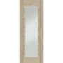 Palermo Essential 1 Light Internal Oak Door with Clear Glass - 2040 x 826 x 40 mm, Unfinished