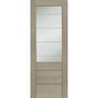 Palermo Essential 2XG Internal Oak Door with Clear Etched Glass - 1981 x 686 x 35 mm, Unfinished