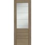 Palermo Essential 2XG Internal Oak Door with Clear Etched Glass - 1981 x 686 x 35 mm, Unfinished