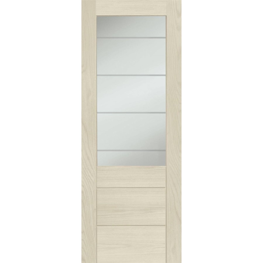 Palermo Essential 2XG Internal Oak Door with Clear Etched Glass - 1981 x 686 x 35 mm, Unfinished