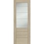 Palermo Essential 2XG Internal Oak Door with Clear Etched Glass - 1981 x 762 x 35 mm, Unfinished