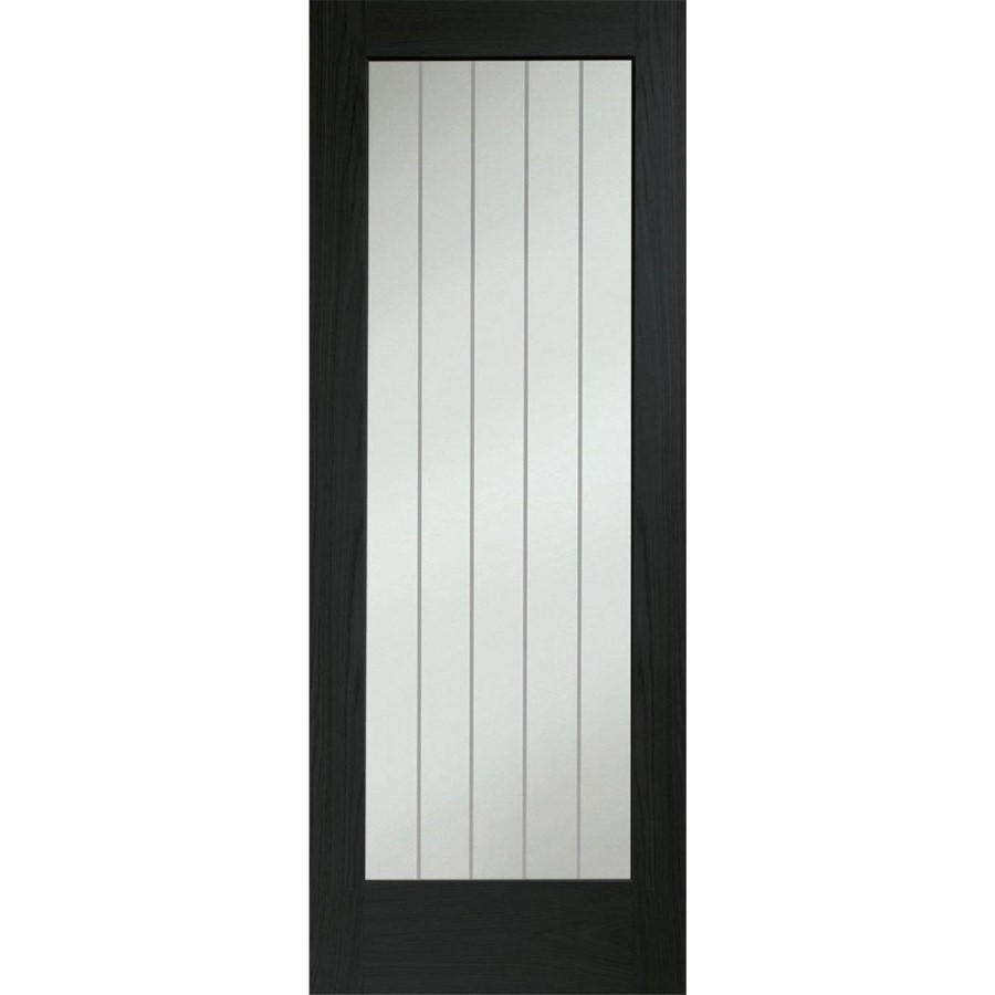 Suffolk Essential Pattern 10 Internal Oak Door with Clear Etched Glass - 1981 x 762 x 35 mm, Unfinished