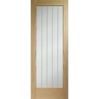 Suffolk Essential Pattern 10 Internal Oak Door with Clear Etched Glass - 1981 x 762 x 35 mm, Unfinished