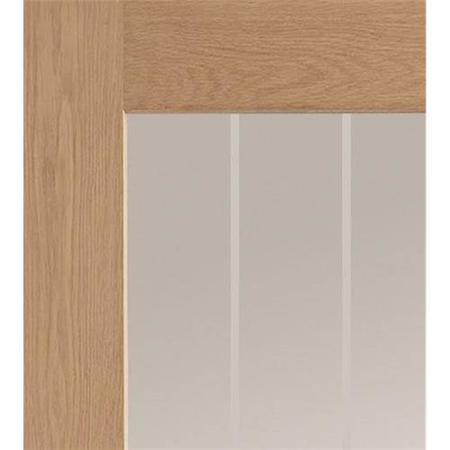 Suffolk Essential Pattern 10 Internal Oak Door with Clear Etched Glass - 1981 x 762 x 35 mm, Unfinished