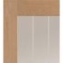 Suffolk Essential Pattern 10 Internal Oak Door with Clear Etched Glass - 1981 x 762 x 35 mm, Unfinished