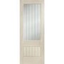 Suffolk Essential 2XG Internal Oak Door with Clear Etched Glass - 1981 x 762 x 35 mm, Unfinished