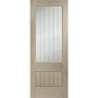 Suffolk Essential 2XG Internal Oak Door with Clear Etched Glass - 1981 x 762 x 35 mm, Unfinished