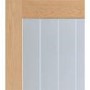 Suffolk Essential 2XG Internal Oak Door with Clear Etched Glass - 1981 x 762 x 35 mm, Unfinished