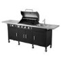 The Texas Outdoor Elite 4 Burner Gas BBQ Kitchen in Black