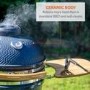 Boss Grill The Egg - 18 Inch Ceramic Kamado Style Charcoal Egg BBQ Grill