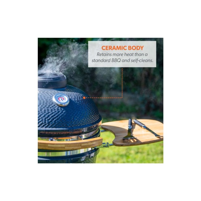 Boss Grill The Egg - 18 Inch Ceramic Kamado Style Charcoal Egg BBQ Grill