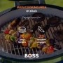 Boss Grill The Egg - 18 Inch Ceramic Kamado Style Charcoal Egg BBQ Grill