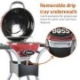Boss Grill Compact Electric BBQ Grill with Cover - Red