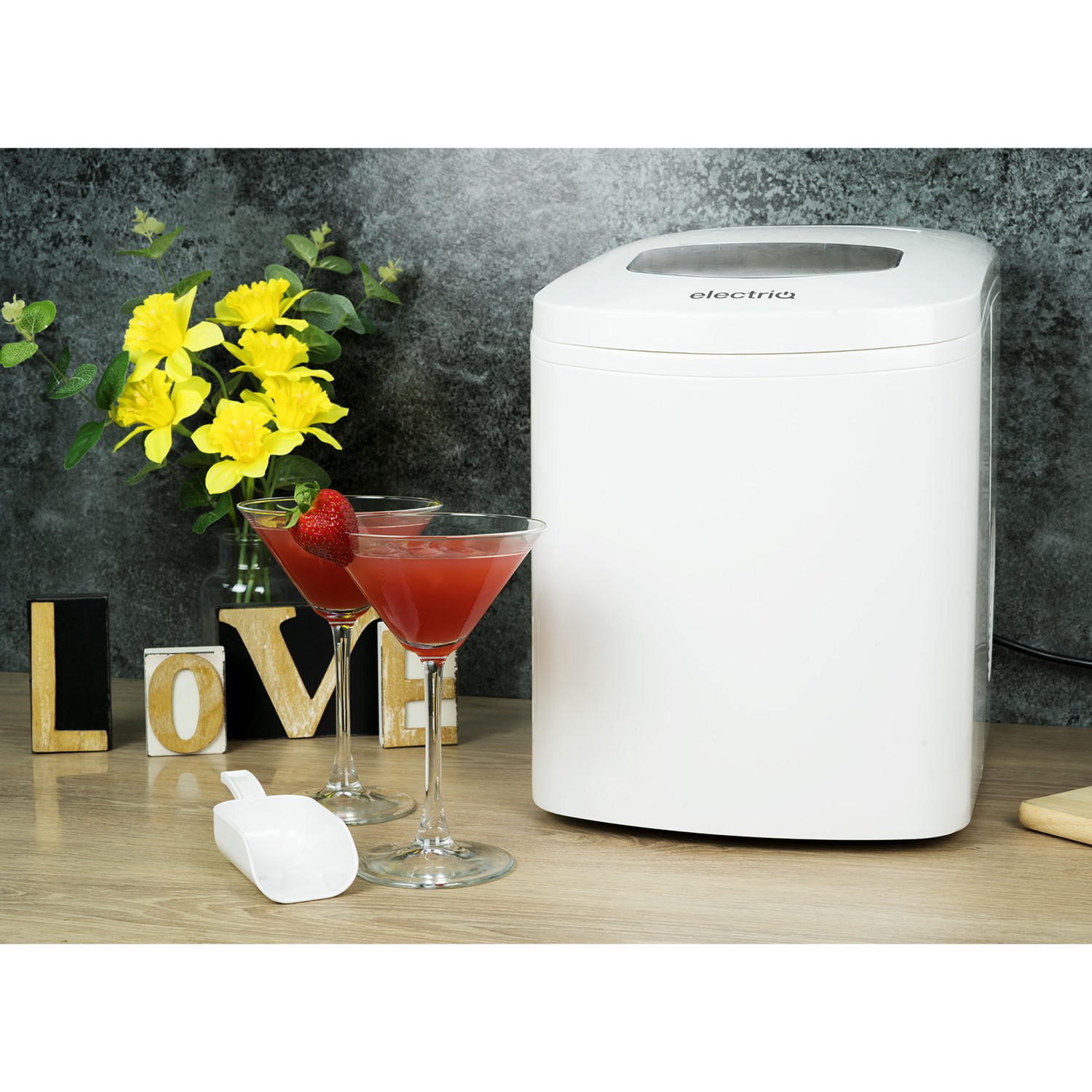 electriQ Countertop Ice Maker in White Furniture123