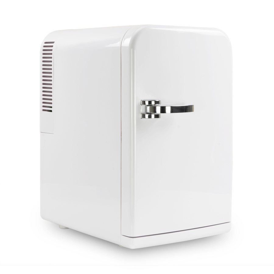 electriQ 15L Hot and Cold Portable Mini Fridge with 12V Car Adapter  - White 