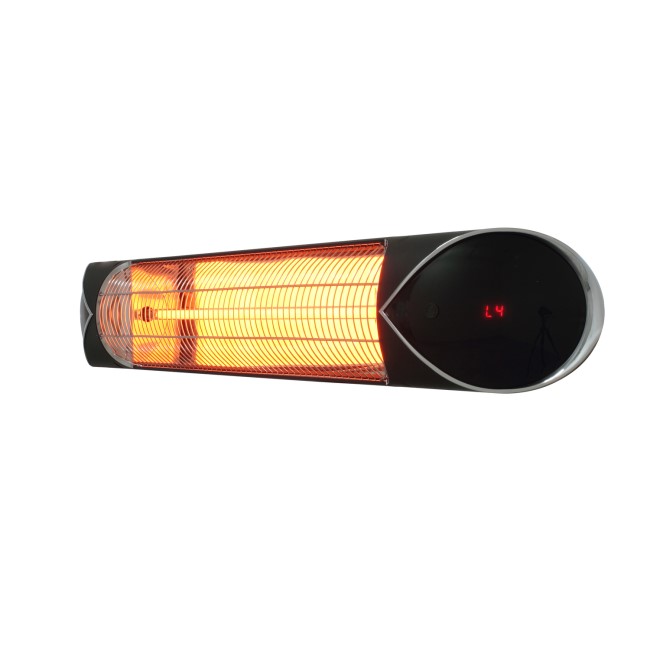 electriQ Wall Mounted Electric Patio Heater - 2.5kW with Remote Control