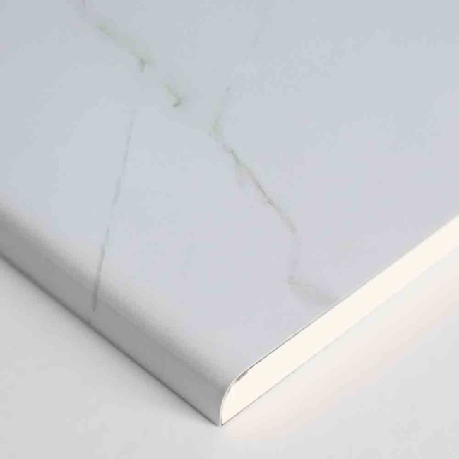 White Athena Marble Wall Panel 1200mm Post Formed with Tongue and Groove - Wetwall