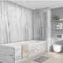 Grey Marmo Linea Wall Panel 1200mm with Tongue and Groove - Wetwall