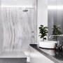 Grey Marmo Linea Wall Panel 600mm with Tongue and Groove - Wetwall