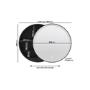 Black Sliding Bathroom Mirror Cabinet with Lights 600 x 600mm - Elara
