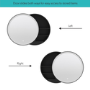 Black Sliding Bathroom Mirror Cabinet with Lights 600 x 600mm - Elara