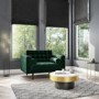 Dark Green Buttoned Velvet Loveseat - Elba 