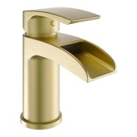 Brushed Brass Mono Basin Mixer Tap - Elina