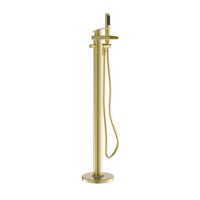 Brushed Brass Freestanding Bath Shower Mixer Tap - Elina