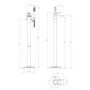 Chrome Freestanding Bath Shower Mixer Tap - Elina