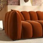 Rust Orange Velvet 3-Seater Sofa - Elod