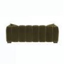 Khaki Green Velvet 3-Seater Sofa - Elod