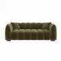 ONLY OPENED - Khaki Green Velvet 3-Seater Sofa - Elod