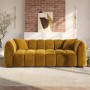 Mustard Velvet 3 Seater Sofa - Elod