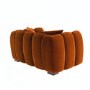 Burnt Orange Velvet Love Seat - Elod