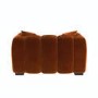 GRADE A2 - Burnt Orange Velvet Love Seat - Elod