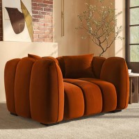 Burnt Orange Velvet Love Seat - Elod