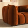 Burnt Orange Velvet Love Seat - Elod