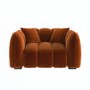 Burnt Orange Velvet Love Seat - Elod