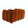 GRADE A2 - Burnt Orange Velvet Love Seat - Elod