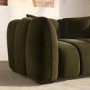 Khaki Green Velvet Love Seat - Elod