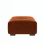 Burnt Orange Velvet Footstool - Elod