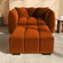 Burnt Orange Velvet Footstool - Elod