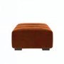 Burnt Orange Velvet Footstool - Elod